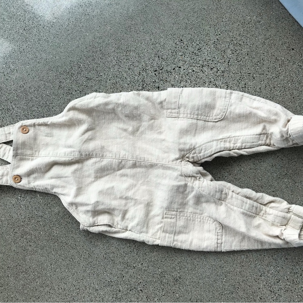 H&M Beige Linen Overalls